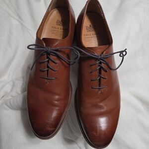Cole Haan Men's Tan Leather Derby Shoes